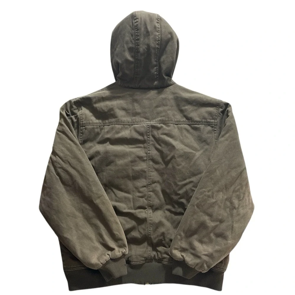 Dickies Heavy Workwear Canvas Hooded Workwear Jacket Zip Closure‎ Men's 2XL Tall